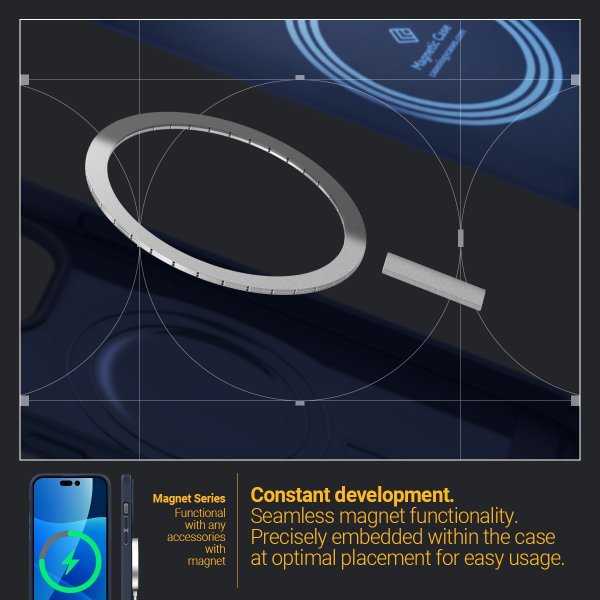 Caseology iPhone 14 Pro Max Cover Parallax Mag Midnight Blue