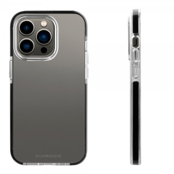 Vivanco iPhone 14 Pro Max Cover Rock Solid Sort Klar
