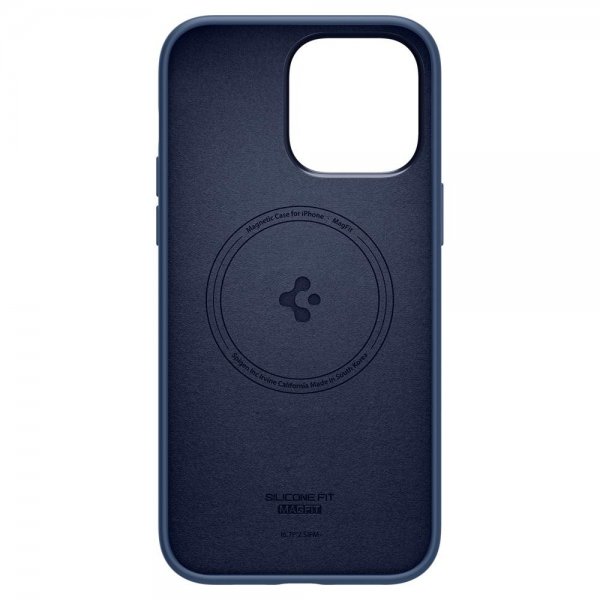 Spigen iPhone 14 Pro Max Cover Silicone Fit MagFit Navy Blue