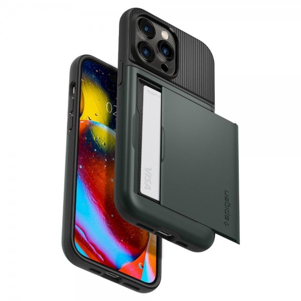 Spigen iPhone 14 Pro Max Cover Slim Armor CS Abyss Green