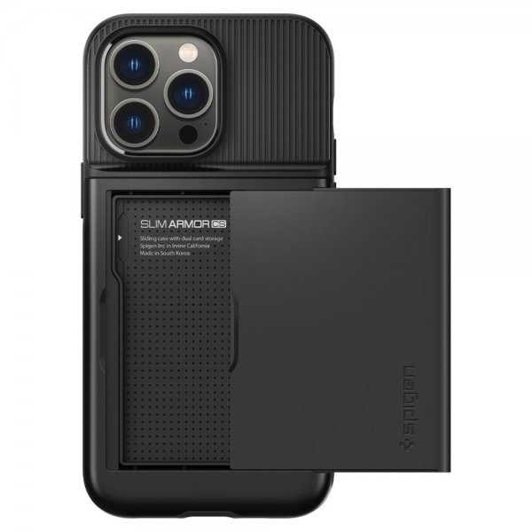 Spigen iPhone 14 Pro Max Cover Slim Armor CS Sort