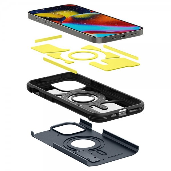 Spigen iPhone 14 Pro Max Cover Tough Armor MagFit Metal Slate