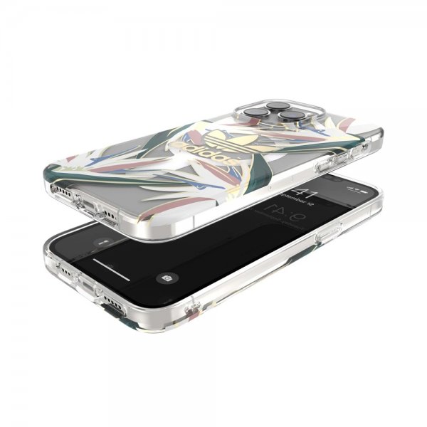 Adidas iPhone 14 Pro Max Cover Trefoil Klar Etui MagSafe Gold