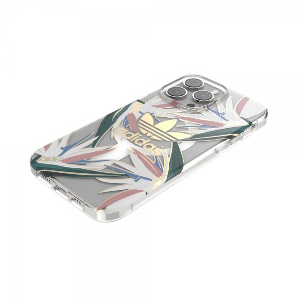 Adidas iPhone 14 Pro Max Cover Trefoil Klar Etui MagSafe Gold