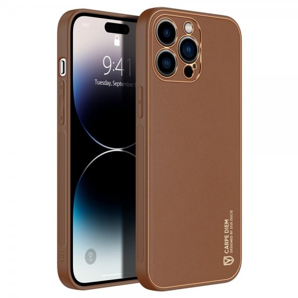 Dux Ducis iPhone 14 Pro Max Cover YOLO Series Brun