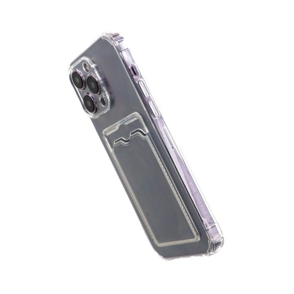 iPhone 14 Pro Max Cover Kortholder Stødsikkert Transparent