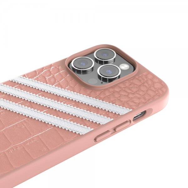 Adidas iPhone 14 Pro Cover 3 Stripes Snap Case Alligator Pink
