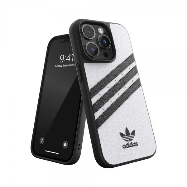 Adidas iPhone 14 Pro Cover 3 Stripes Snap Case Hvid Sort