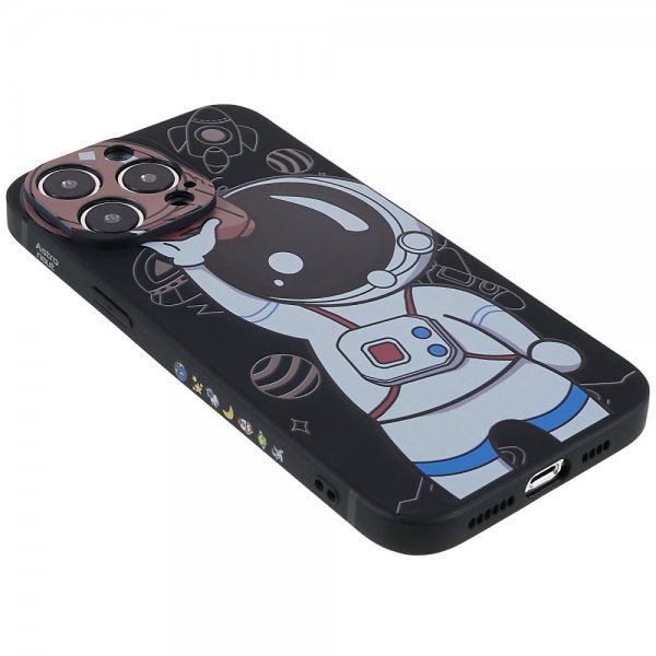 iPhone 14 Pro Cover Astronaut Sort Brun