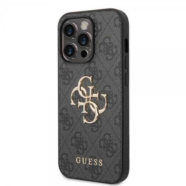 Guess iPhone 14 Pro Cover Big Metal Logo Grå