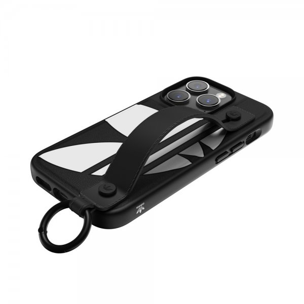 Adidas iPhone 14 Pro Skal Håndrem Cover Sort Hvid