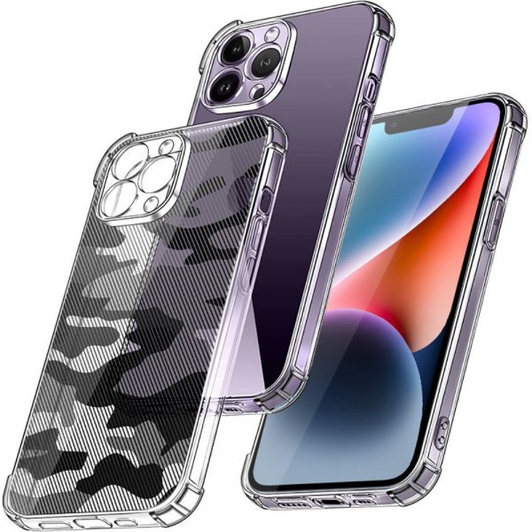 iPhone 14 Pro Cover Camouflage Sort