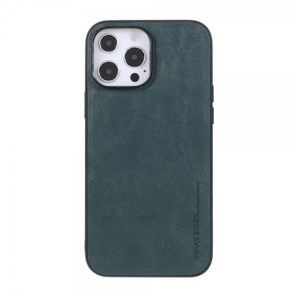 X-Level iPhone 14 Pro Cover Lædertekstur Grøn