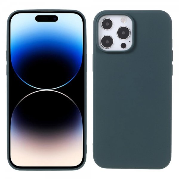 X-Level iPhone 14 Pro Cover Liquid Silicone Petrol