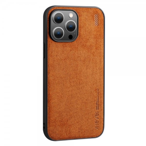 X-Level iPhone 14 Pro Cover Ruskindstekstur Brun