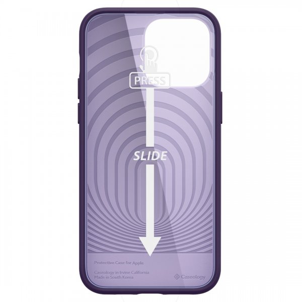 Caseology iPhone 14 Pro Cover med Skærmbeskyttelse Nano Pop 360 Grape Purple