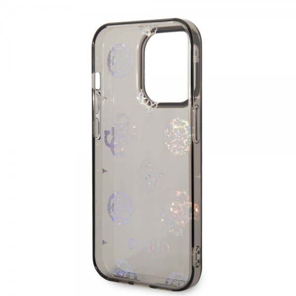 Guess iPhone 14 Pro Cover Peony Glitter Sort