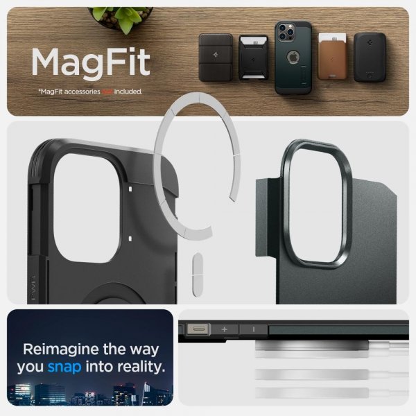Spigen iPhone 14 Pro Cover Tough Armor MagFit Abyss Green