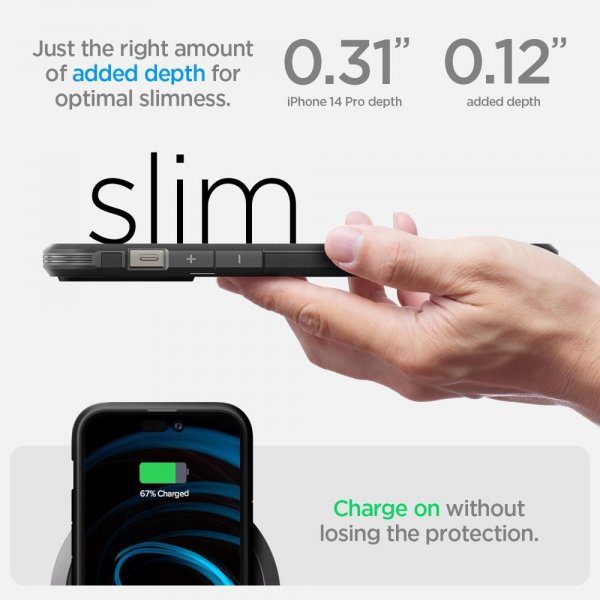 Spigen iPhone 14 Pro Cover Tough Armor MagFit Sort