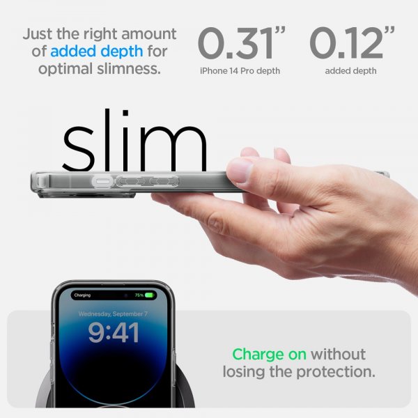 Spigen iPhone 14 Pro Cover Ultra Hybrid MagFit Frost Black