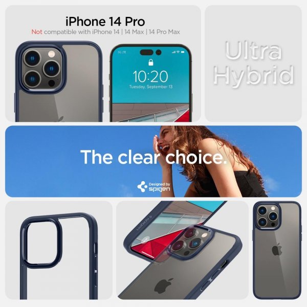 Spigen iPhone 14 Pro Cover Ultra Hybrid Navy Blue