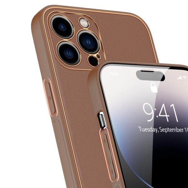 Dux Ducis iPhone 14 Pro Cover YOLO Series Brun