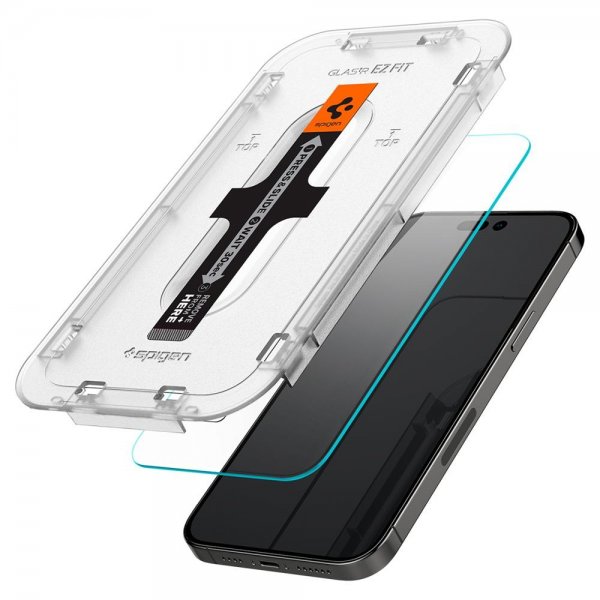 Spigen iPhone 14 Pro Skærmbeskyttelse GLAS.tR EZ Fit 2-pak