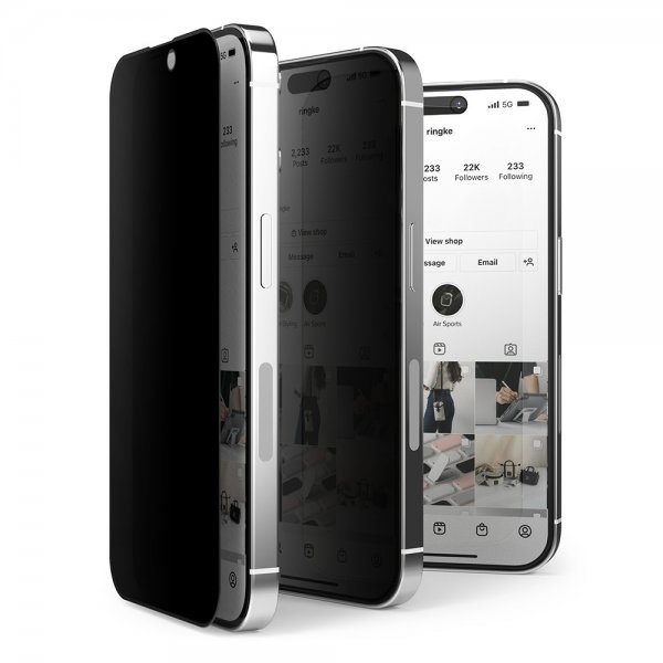 Ringke iPhone 14 Pro Skærmbeskyttelse Privacy Glass