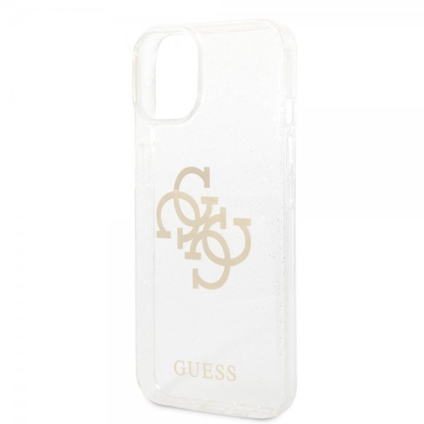 Guess iPhone 14 Cover Full Glitter Transparent