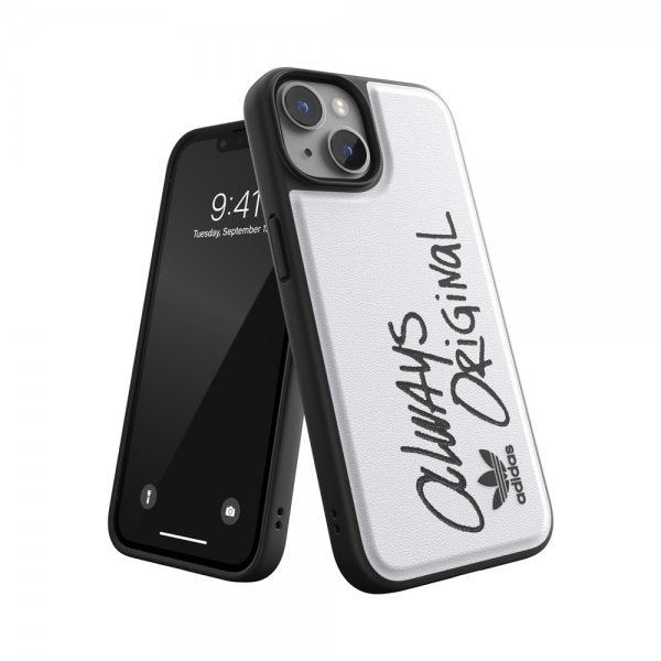 Adidas iPhone 14 Cover Inlay Embroidery Case Hvid Sort