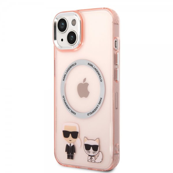 Karl Lagerfeld iPhone 14 Cover Karl & Choupette MagSafe Pink