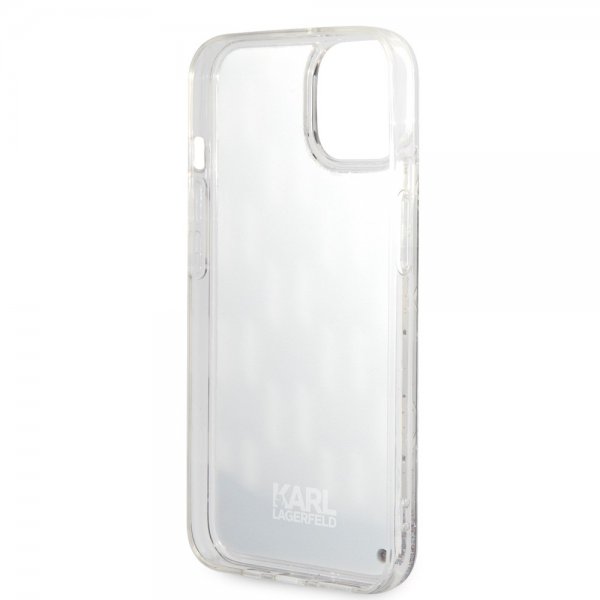 Karl Lagerfeld iPhone 14 Cover Liquid Glitter Monogram Sort
