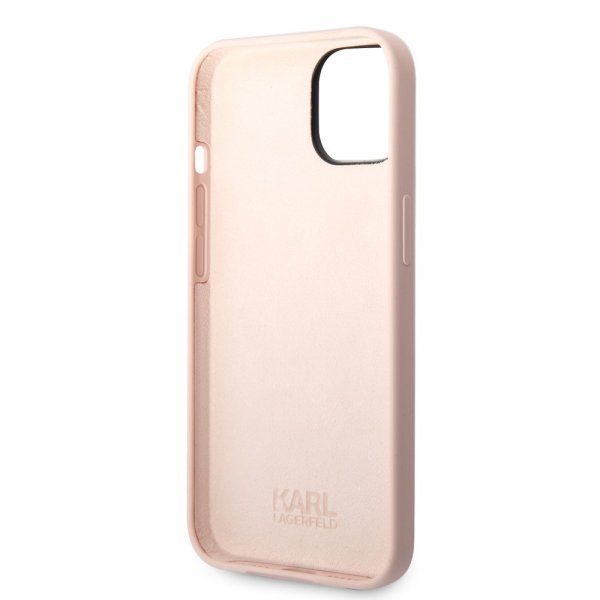 Karl Lagerfeld iPhone 14 Cover Flydende Silikone Karl Pink