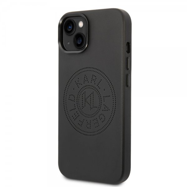 Karl Lagerfeld iPhone 14 Cover Logo Perforeret Sort