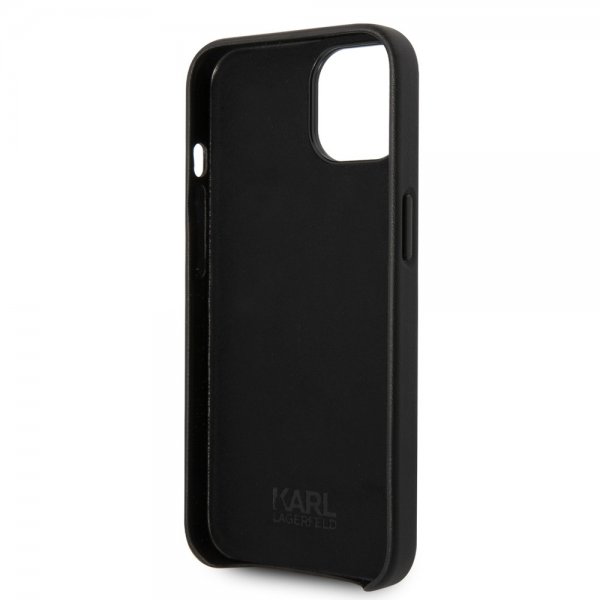 Karl Lagerfeld iPhone 14 Cover Logo Perforeret Sort