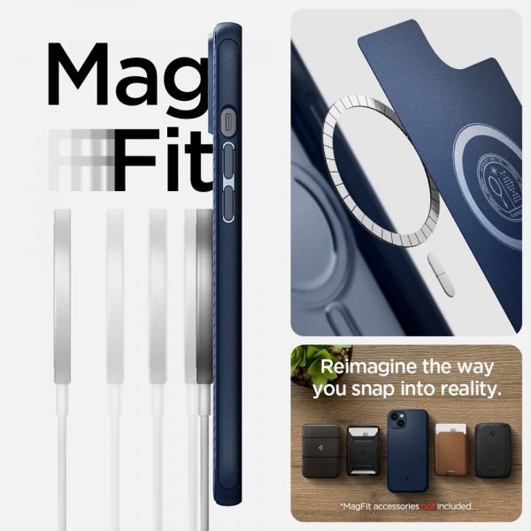 Spigen iPhone 14 Cover Mag Armor MagFit Navy Blue