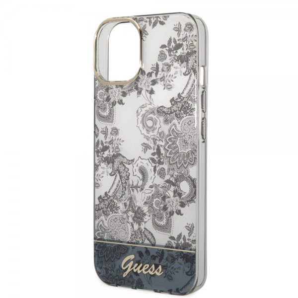 Guess iPhone 14 Cover Toile de Jouy Grå
