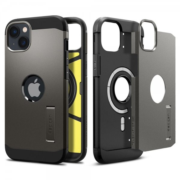 Spigen iPhone 14 Cover Tough Armor MagFit Gunmetal
