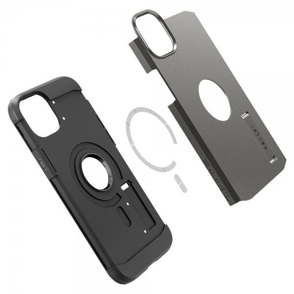 Spigen iPhone 14 Cover Tough Armor MagFit Gunmetal