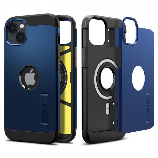 Spigen iPhone 14 Cover Tough Armor MagFit Navy Blue
