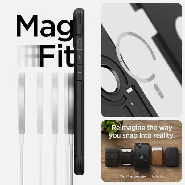 Spigen iPhone 14 Cover Tough Armor MagFit Sort
