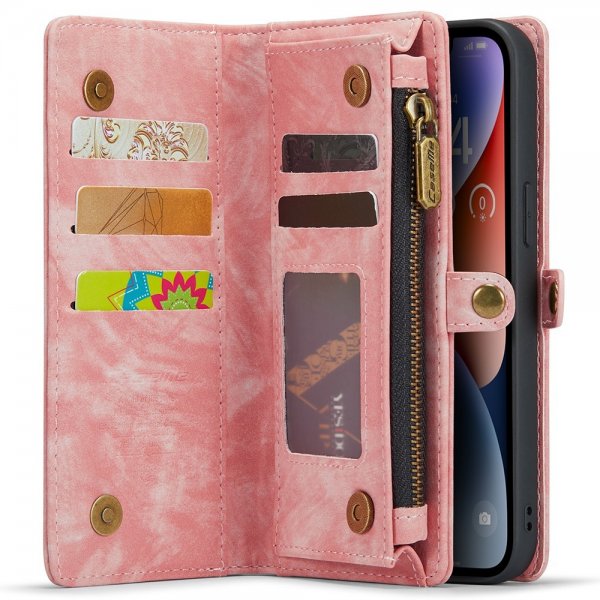 CaseMe iPhone 15 Cover 008 Series Aftageligt Cover Rosa