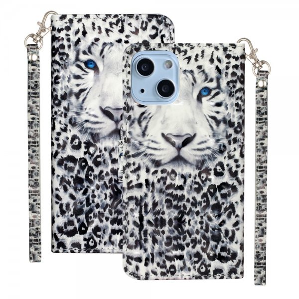 iPhone 15 Cover Motiv Hvid Tiger