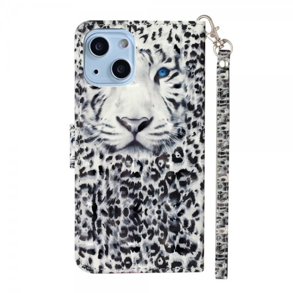 iPhone 15 Cover Motiv Hvid Tiger