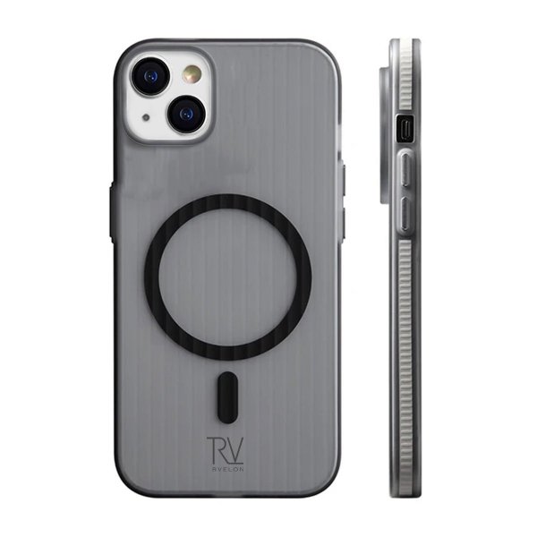 Rvelon iPhone 15 Cover Riflet MagSafe Grå