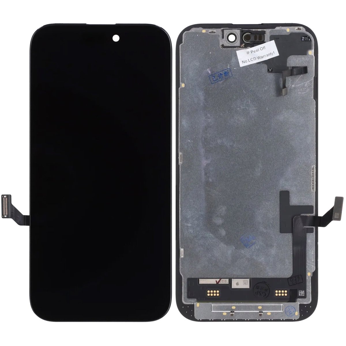 iPhone 15 OLED-skærm original samling – diagnostik bestået