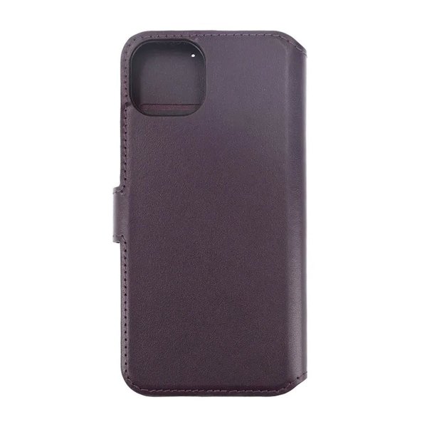 Rvelon iPhone 15 Cover Ægte Læder Lilla