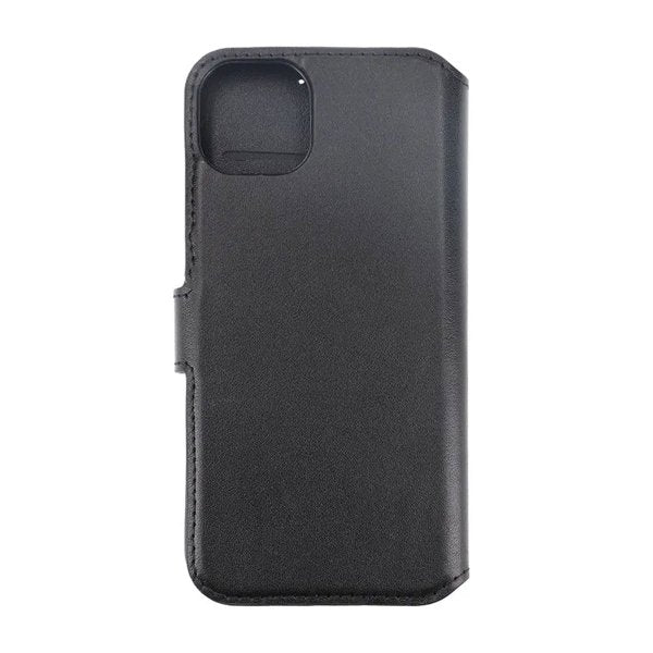 Rvelon iPhone 15 Cover Ægte Læder Sort