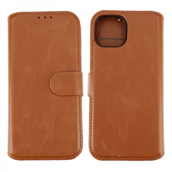 Rvelon iPhone 15 Etui Magnetisk Aftagelig Skal Brun