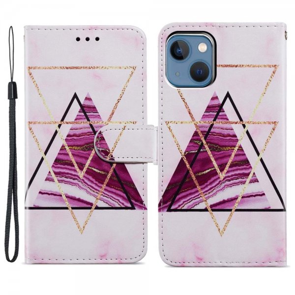iPhone 15 Plus Cover Motiv Trekanter Marmor